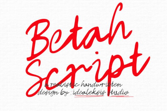 Betah Script Font for Handmade Products and Labels