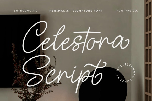Celestora Script Font for Elegant Craft Projects