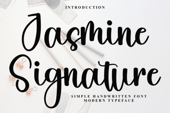 Jasmine Signature Font for Editorial Design