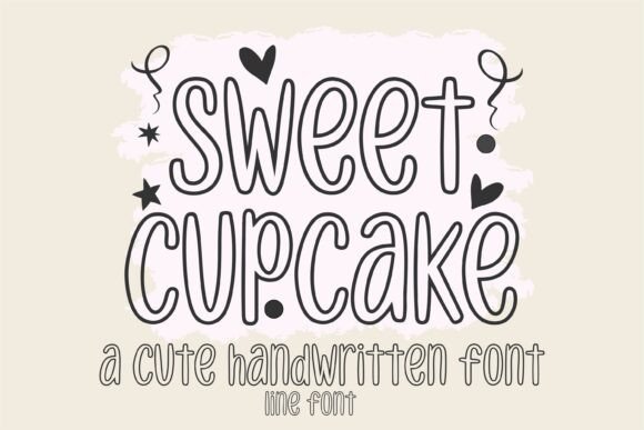 Sweet Cupcake Line Font for Engaging Marketing Visuals